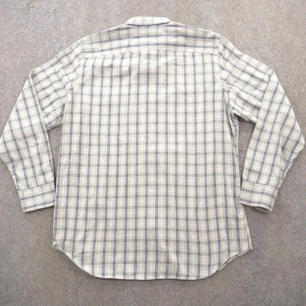 Banana Republic Shirt Mens Extra Large Gray Button Pockets Long Sleeve Twill